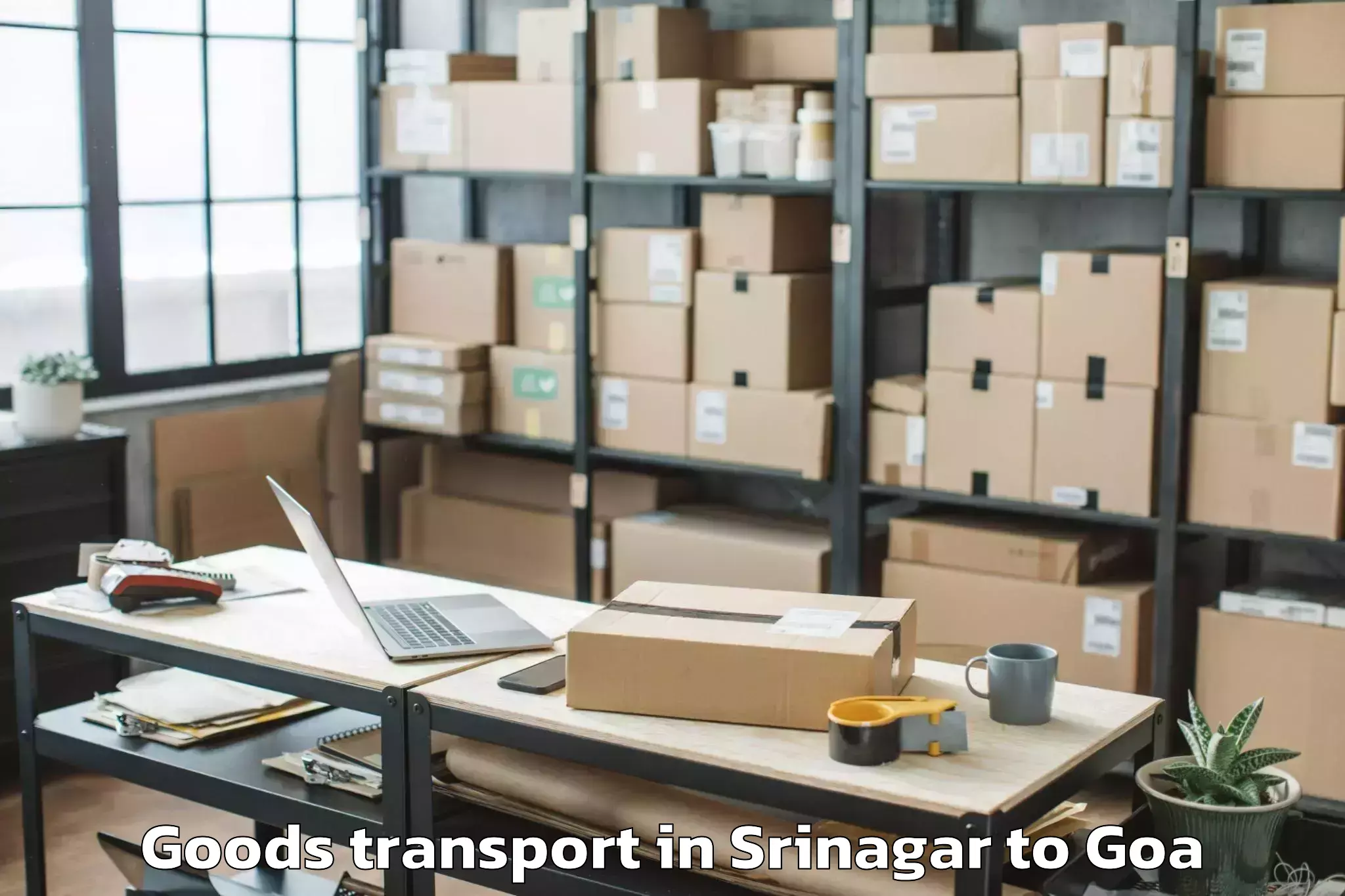 Reliable Srinagar to Tiswadi Goods Transport